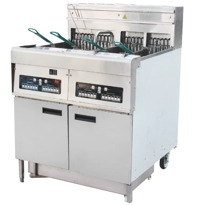 56L Commercial Four-tank electric fryer with oil filter HGL-158 fryer machines Factory direct sales