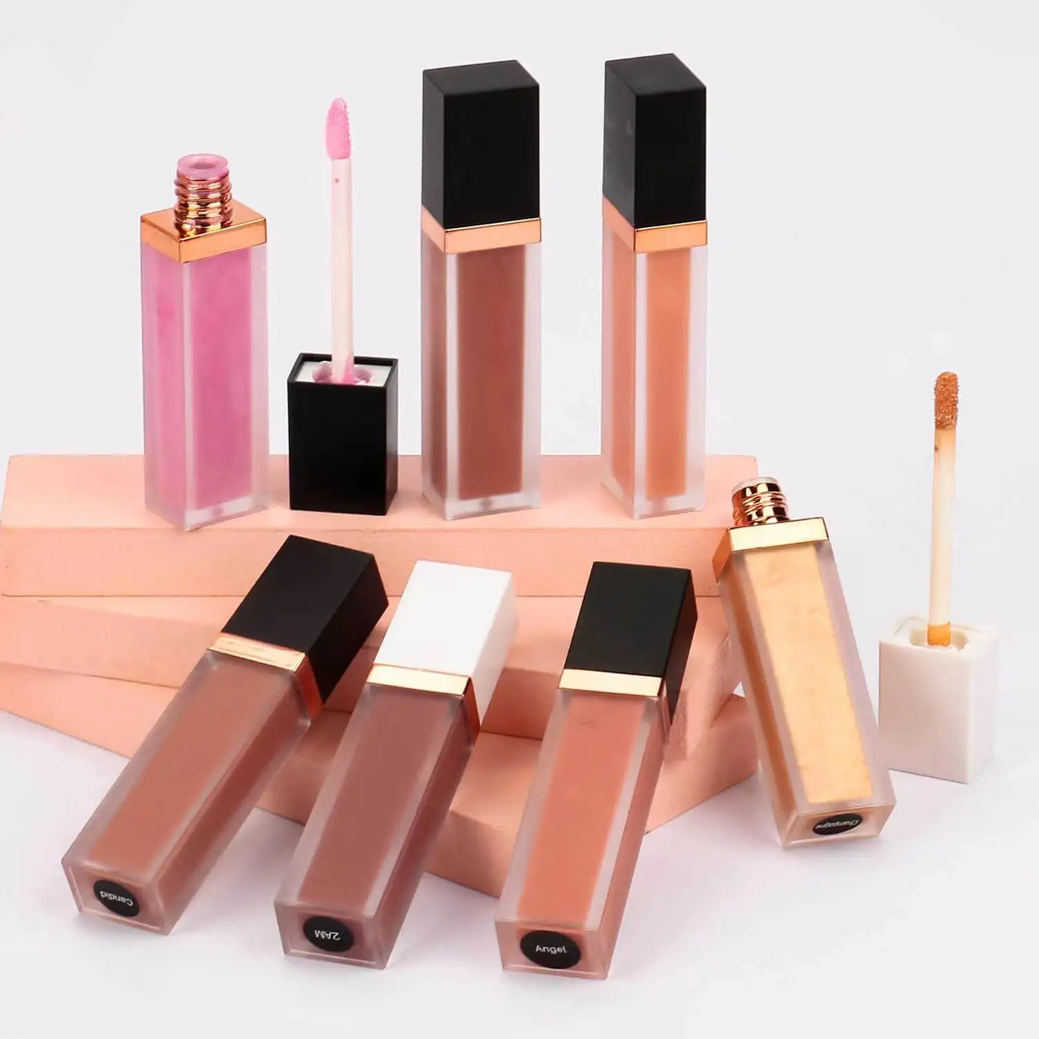 Wholesale Lip Gloss 100 Colors Private Label Lipstick Matte Glitter Lip Gloss Custom Lip Gloss Makeup Cruelty Free Lipgloss