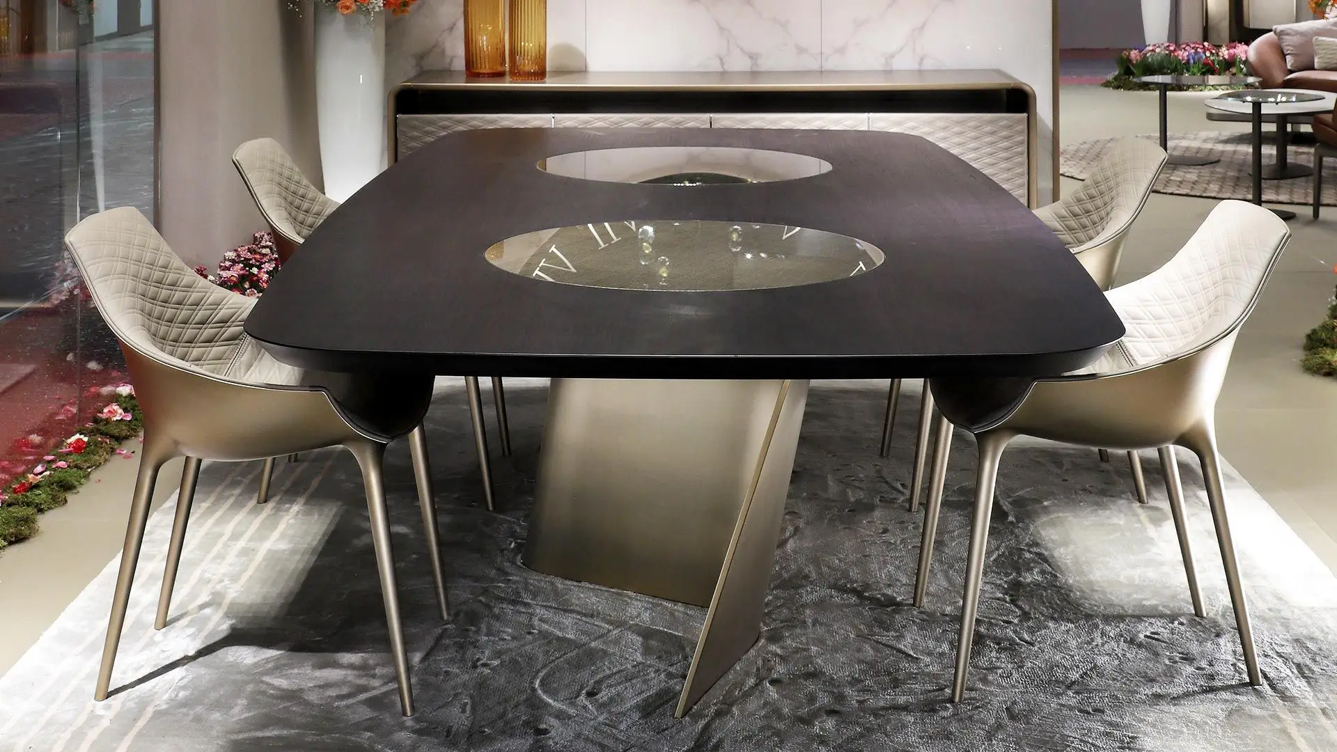 Empire Kitchen home furniture walnut dining room table set modern 12 seat luxury dining table with chair sets