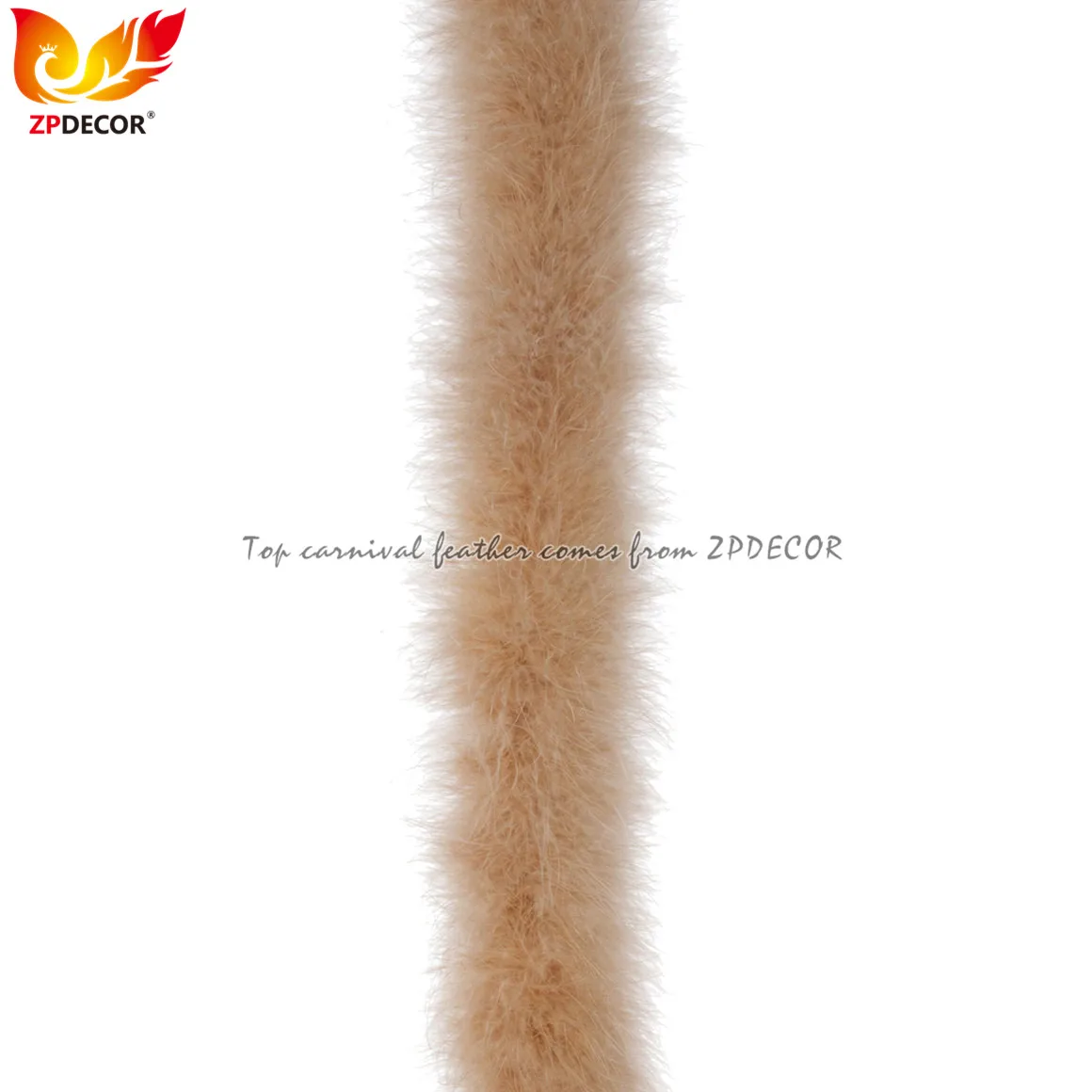 Factory Wholesale from ZPDECOR Hot Selling 30 Grams Dyed Camel Marabou Feather Boa Scarfs for Halloween Costume