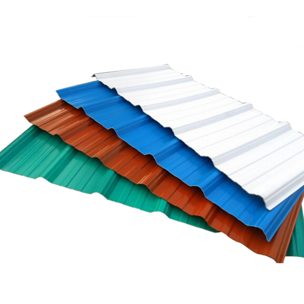 Zinc Coating 34 Gauge Color Coated Galvanized Corrugated Steel Roofing Sheet