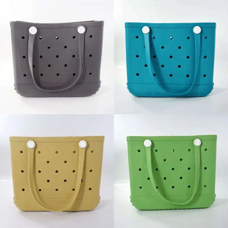 Hot Selling Eva Beach Tote High Quality Tote Beach Bag Silicone Large Beach Bag Luxury Shopping Bag For Women