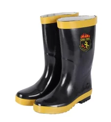 Firemen fire fighting rubber boots fire boots with steel toe