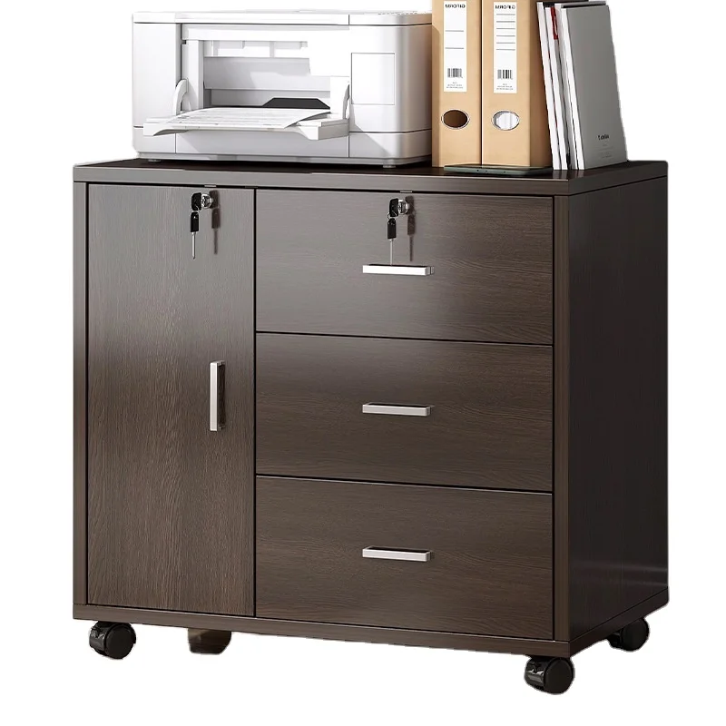 Tall Nightstand with Wood Shelf Chest of Drawers Beside Table for Closet Living Room Fabric Bins Steel Frame Wood Side Furniture