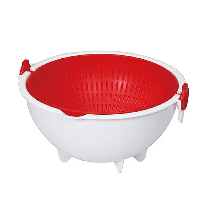 Cheap modern ceramic berry basket fruit plastic bowl with colander