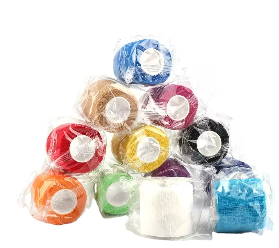 Распродажа Спортивная Защитная цветная эластичная самоклеящаяся креповая повязка