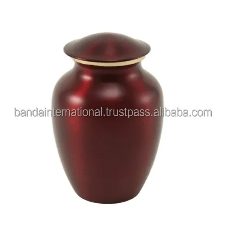 Wholesale Cheap Prices Funeral Pet Urns With Gold Finished Stripe High Quality Ashes Pet Urns