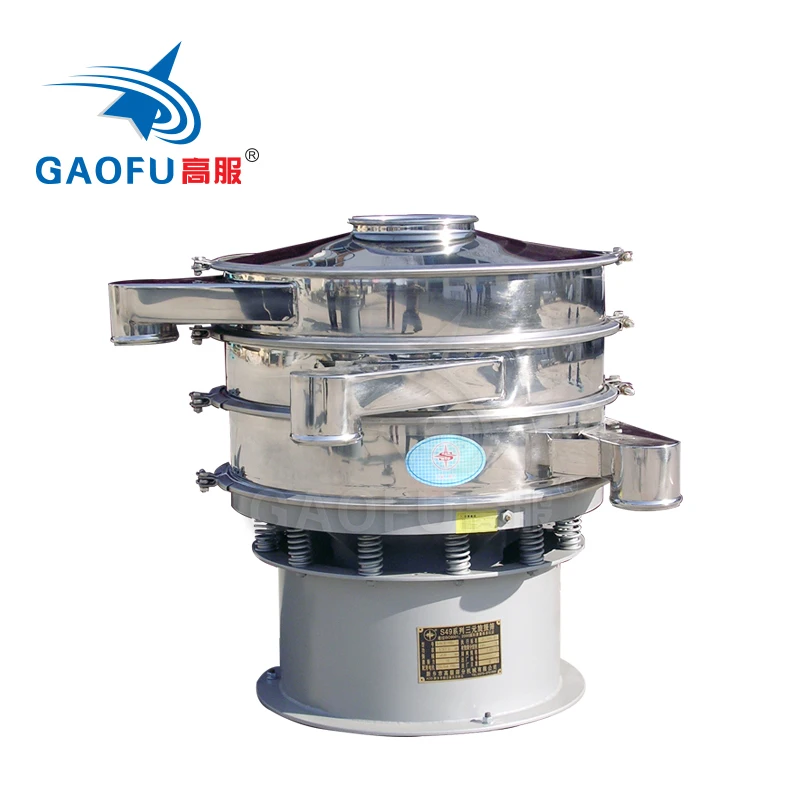 stainless steel rotary vibratory flour sifter vibrating screen sieve in china