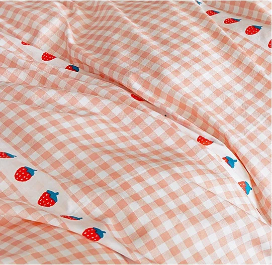 100% polyester home textile custom fruits printed fabric for bed sheet