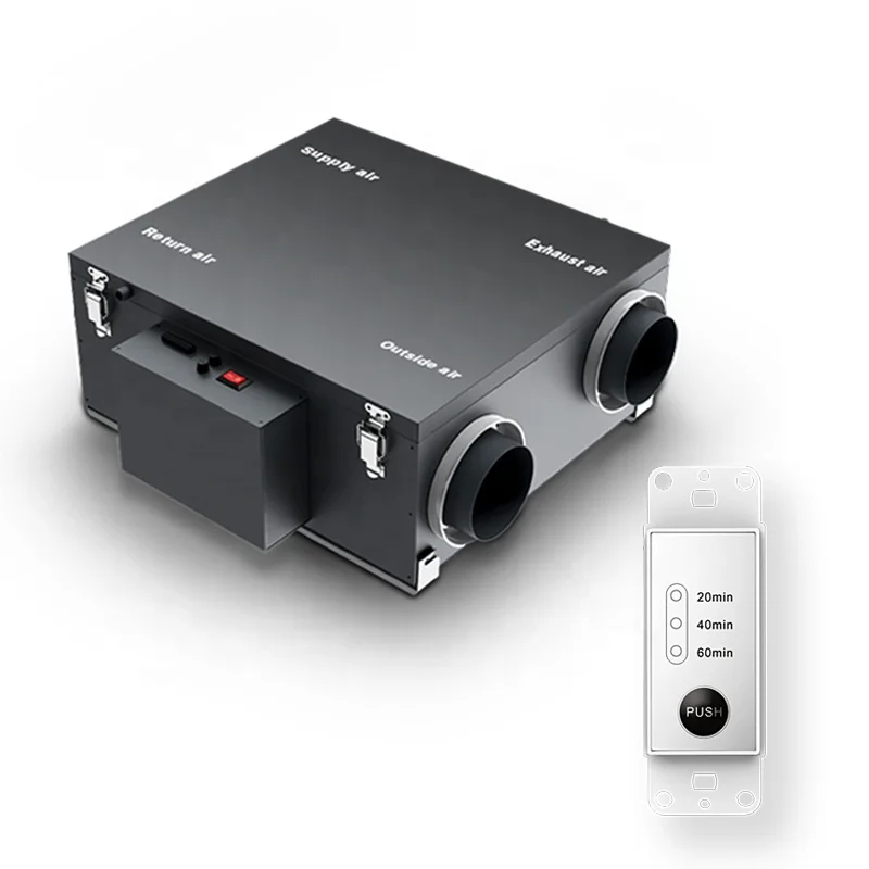 Ceiling Mounted ERV HRV Bypass Remote Controller  Residential Fresh Air Recuperative Ventilation System