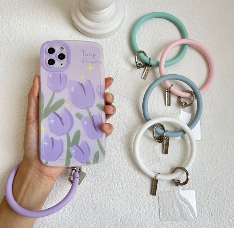 mobile phone silicone fashion solid colour bracelet