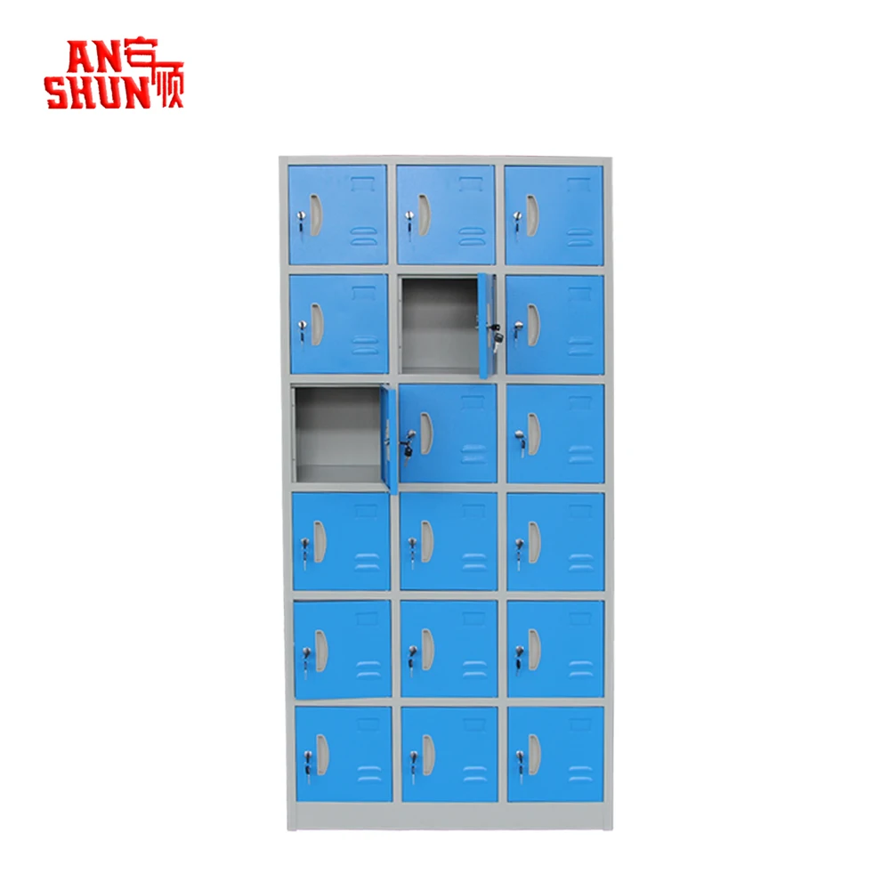 Luoyang Factory Sale 18 Door Metal Locker School Dormitory Locker Gym Spa Locker