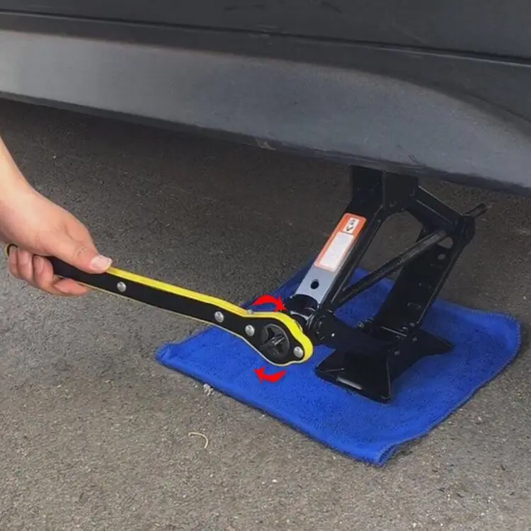 1 Ton Car Jack Kit Scissor Jack for Car SUV Truck Ratchet Handle