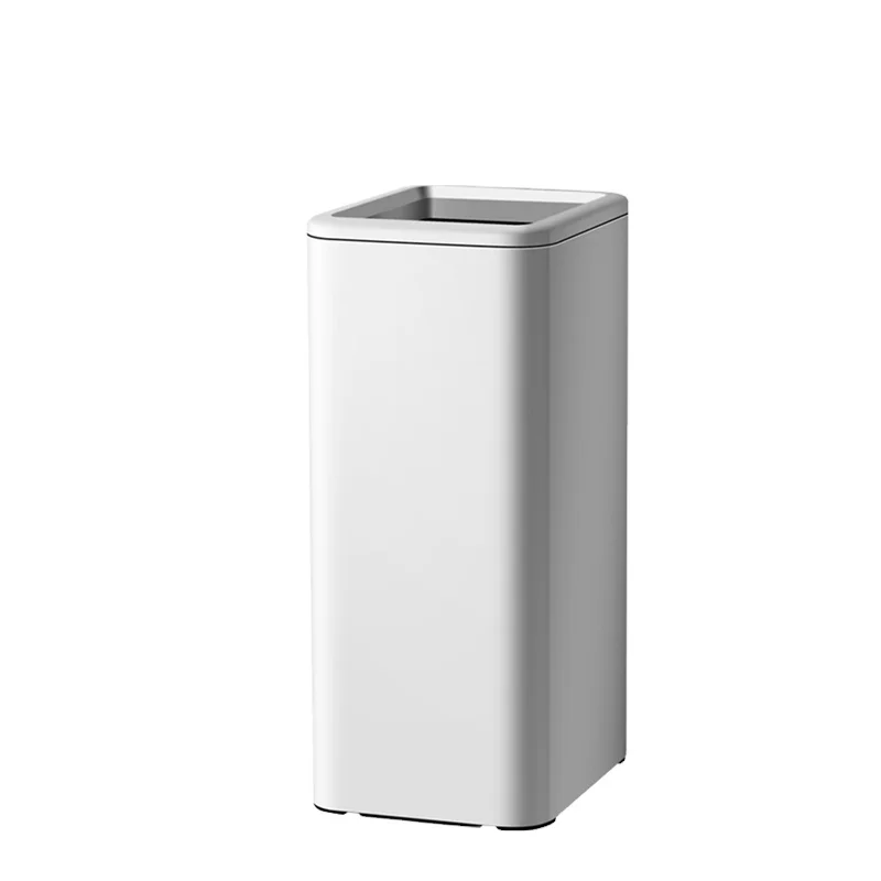 6/9/12/15/20L Office Toilet Paper Basket Container Recycling Bucket for Kitchen Office Bedroom Lidless stainless steel trash can