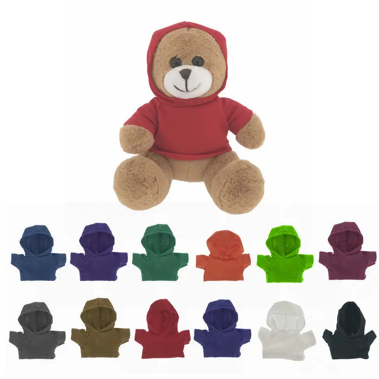New custom plush toy animal teddy bear in hoodies cute stuffed soft other kids children wholesale promotion toddler cheap china