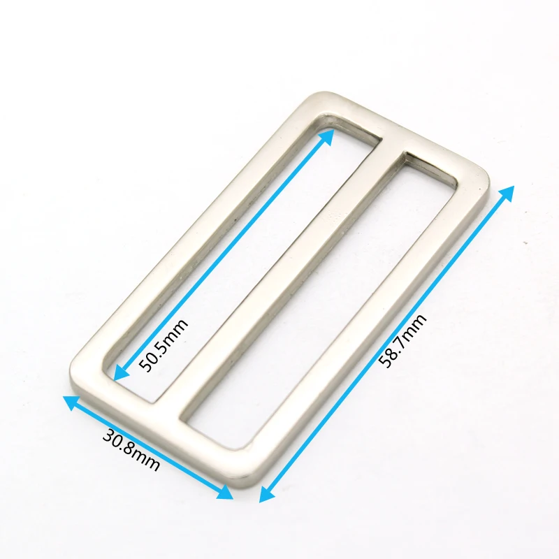 Заводская оптовая продажа 58 мм металлическая пряжка тройного скольжения сумка фурнитура Аксессуары цинковый сплав Регулируемая пряжка