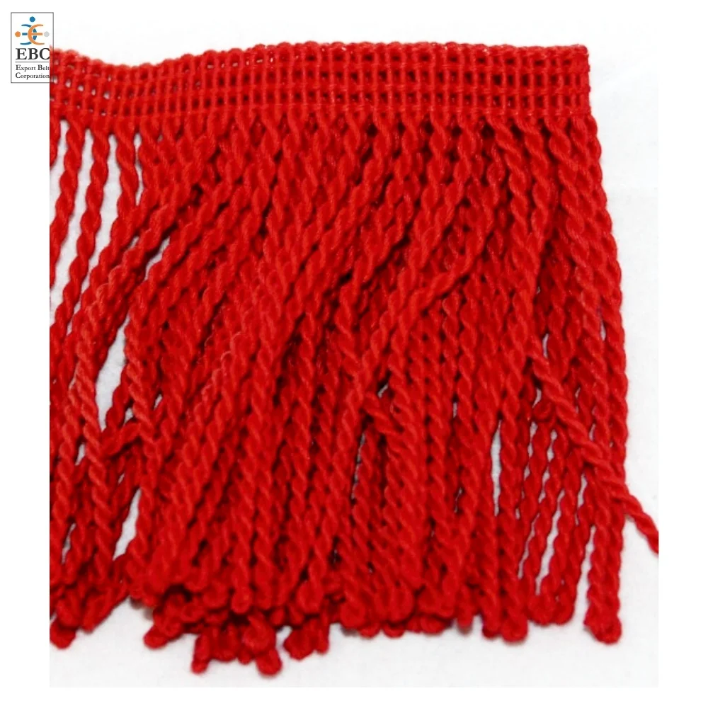 OEM Bullion Fringe Cotton Silk Borders Gimps 100% Viscose 3 Inch Tassel Quantity Decorative Trimmings Tassels Trimmings Fringes