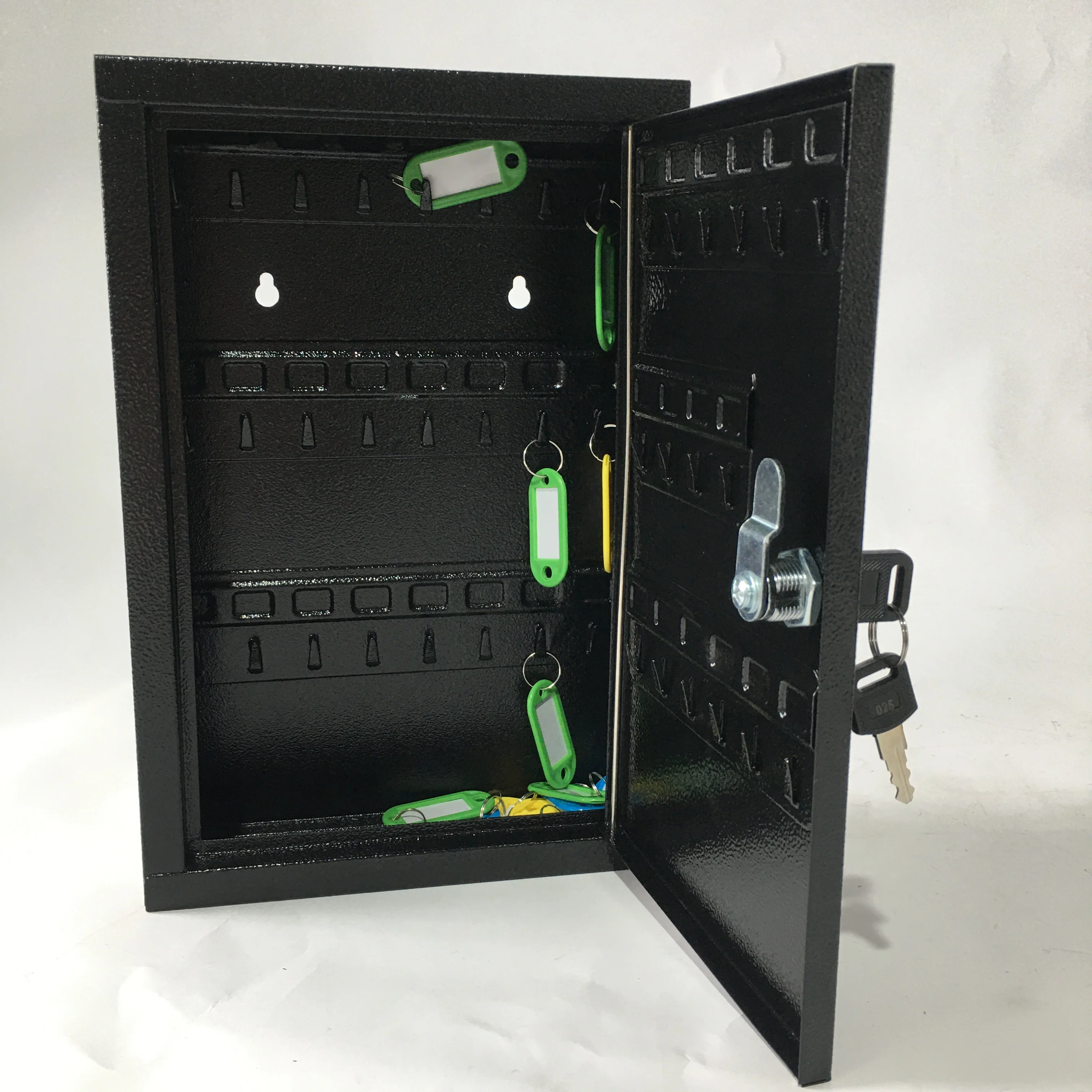 Square corner Black  Cold Rolling Steel Metal Wall Mounted Key Lock  32  Key  Box cabinet