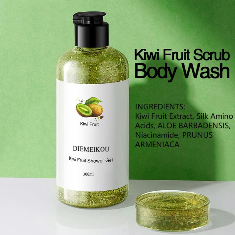 Private Label Natural Organic Body Wash Scrub Fruit Flavor Lightening Whitening Perfume Shower Gel Bath Gift Set For Women