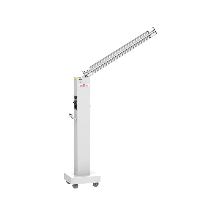 60W Double-Tube Steel UV Trolley Family UVC 254nm Germicidal Lamp Ultraviolet Room Sterilizer Trolley Car