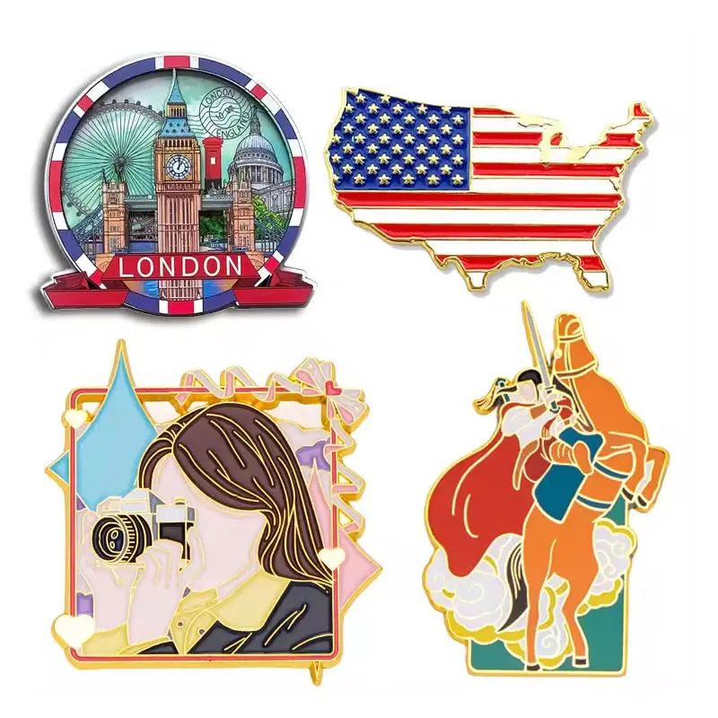 Personalized Custom Souvenir Refrigerator Magnets Fridge Imanes De Refrigerador Memo Note Metal Clip Resin Fridge Magnet