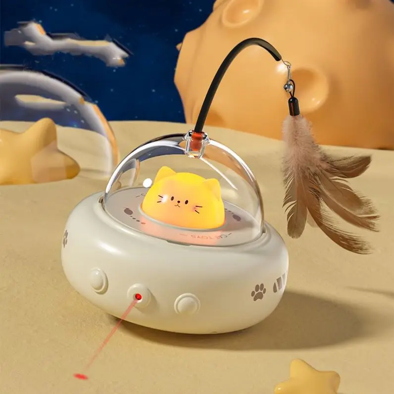 Feather Indoor Interactive Cat Toy Car