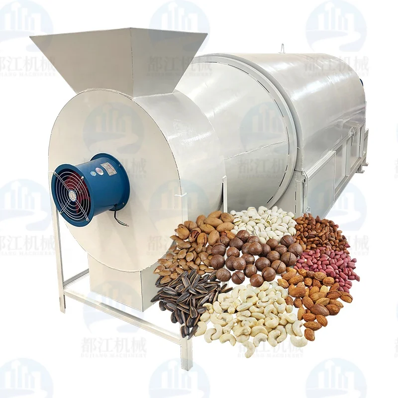 New Rotary Drum Drying Equipment Tea Electric Heating Dryer Coffee Bean Dehydration Roasting Machine