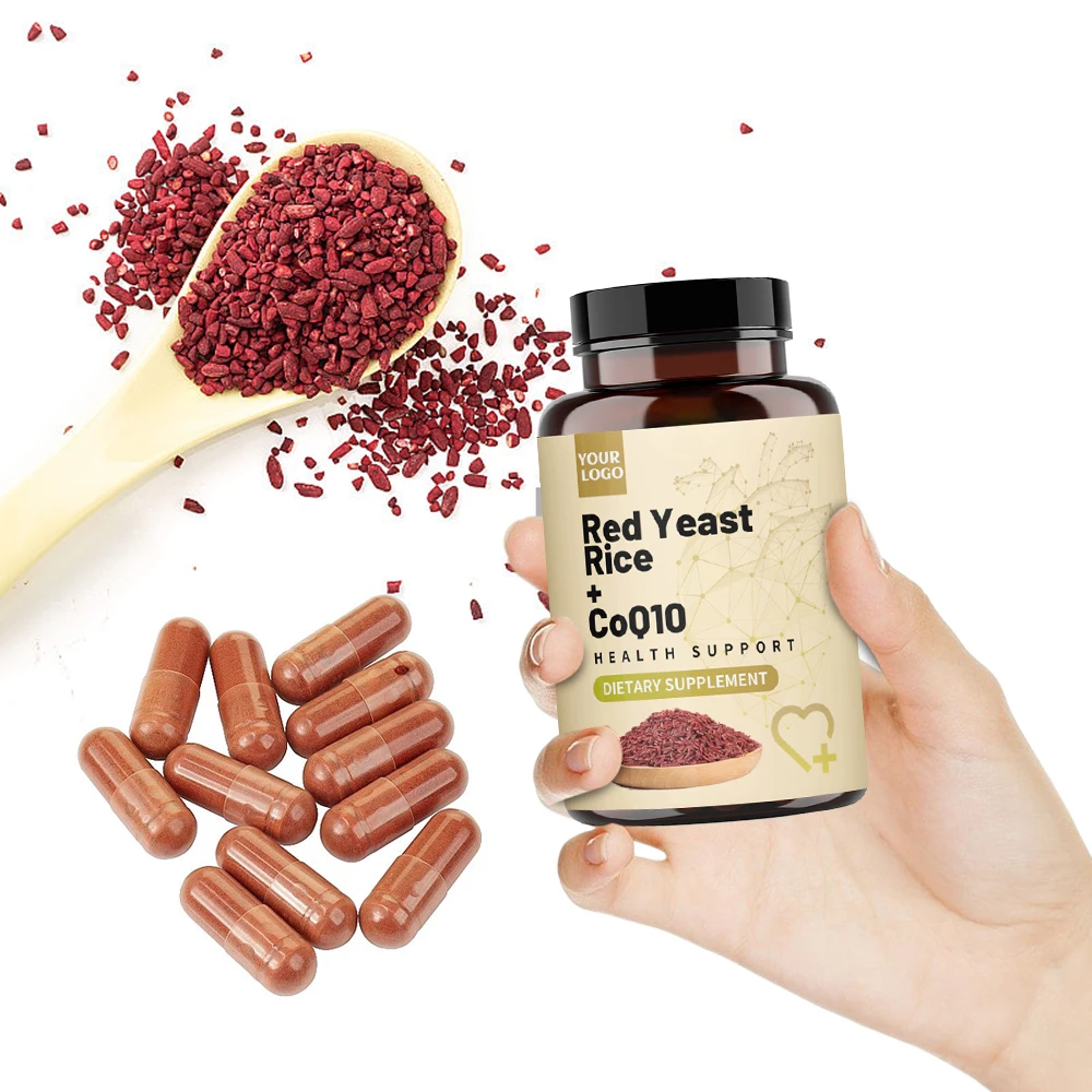 Red Yeast Rice Capsules Extra Strength Red Rice Yeast with CoQ10 Supplement