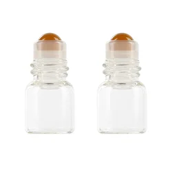 2022 Best Selling Mini 1 Ml 2ml 3 Ml  Frosted Attar Perfume Glass Bottle Labels Roll On Bottle black Cap free sample