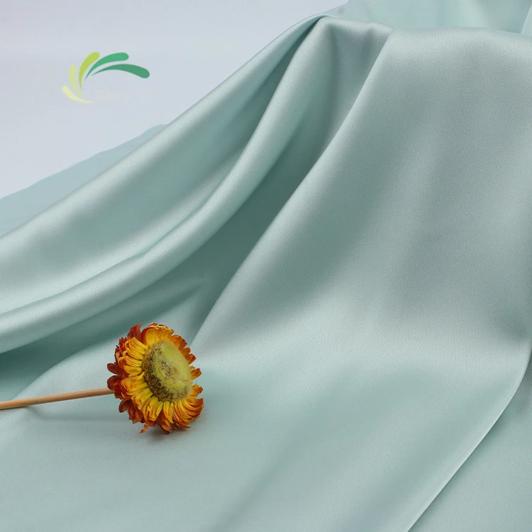 Factory wholesale soft smooth satin woven 100% Polyester  Stretch Silk Satin fabric for summer wedding dress shirt