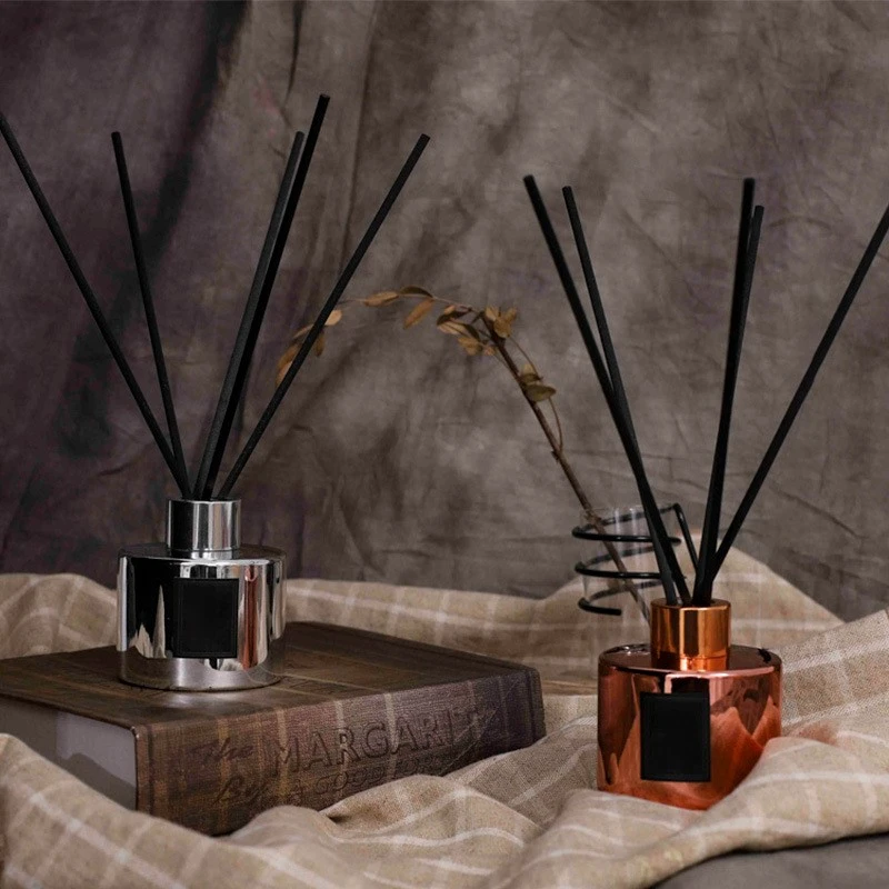 120ml Mercury Color Oil Diffuser Decorate Glass Bottle Aroma Reed Stick For Home Fragrance