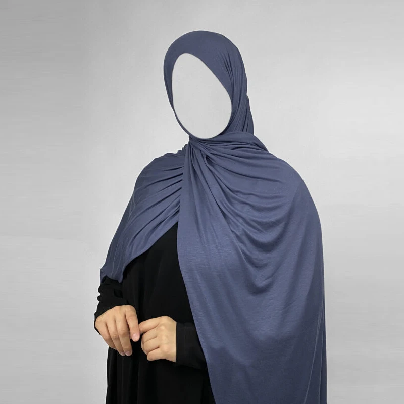 High-quality jersey scarf stretchy hijab plain head scarves wholesale women stoles cotton shawl muslin hijab