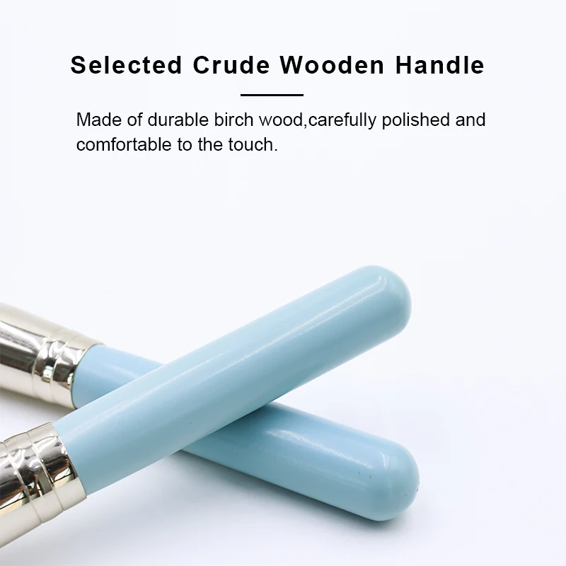 16pcs Pro Makeup Brush Private Label Custom Aluminum Ferrule Wood Handle Oval Makeup Brush Set Makeup Brushes Blending