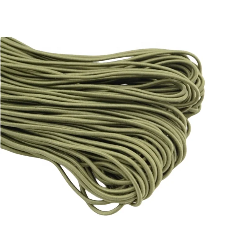 Full Colorful Factory Price Elastic Rope Elastic Cord Polyester Spandex High Elastic 1mm Jacquard White Black Elastic Band