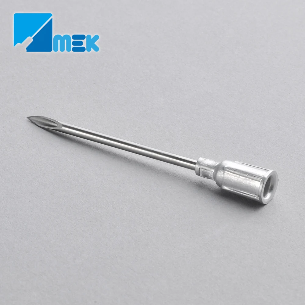 Veterinary hypodermic needle aluminum hub needles feature an aluminum hub for durability rigid packaging.