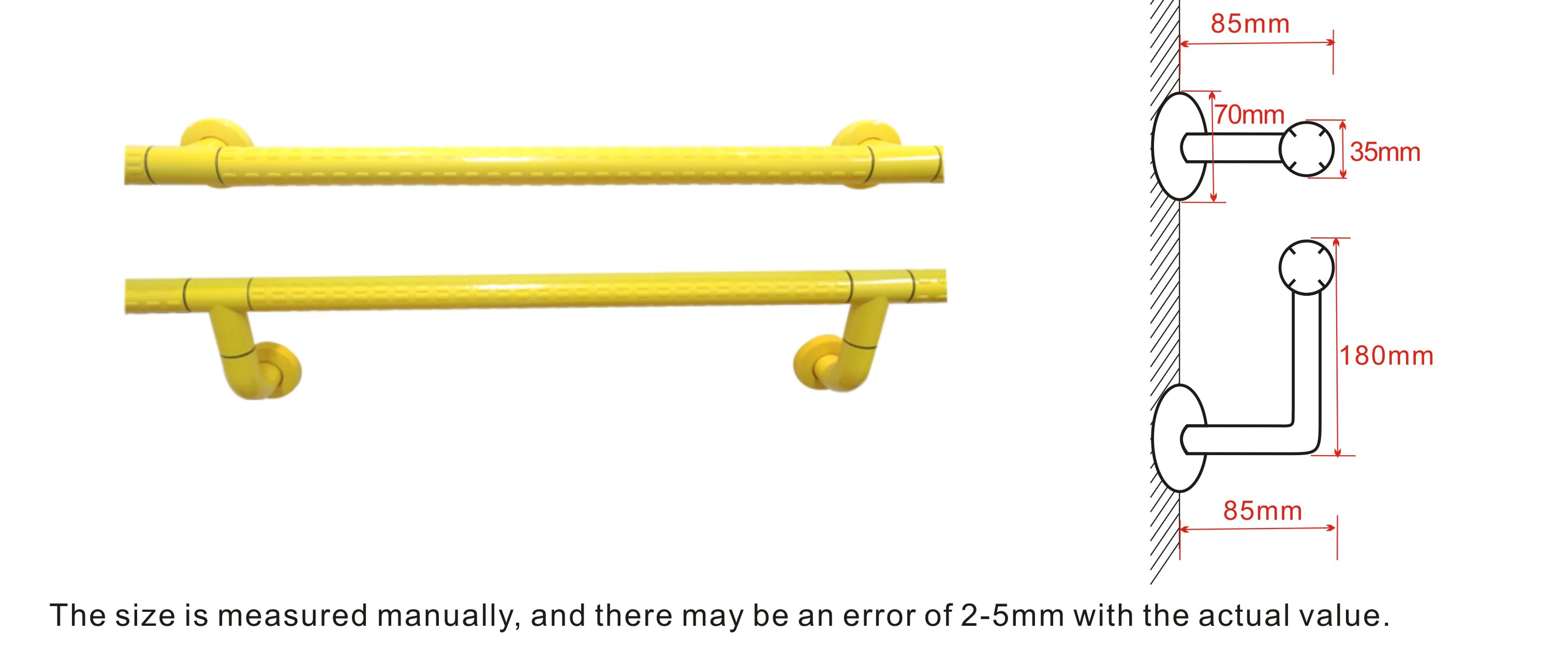 Disabled People Use Bathtub Handrail Safety Handle Bars WC Armrest Grab Rail hallway corner handrail