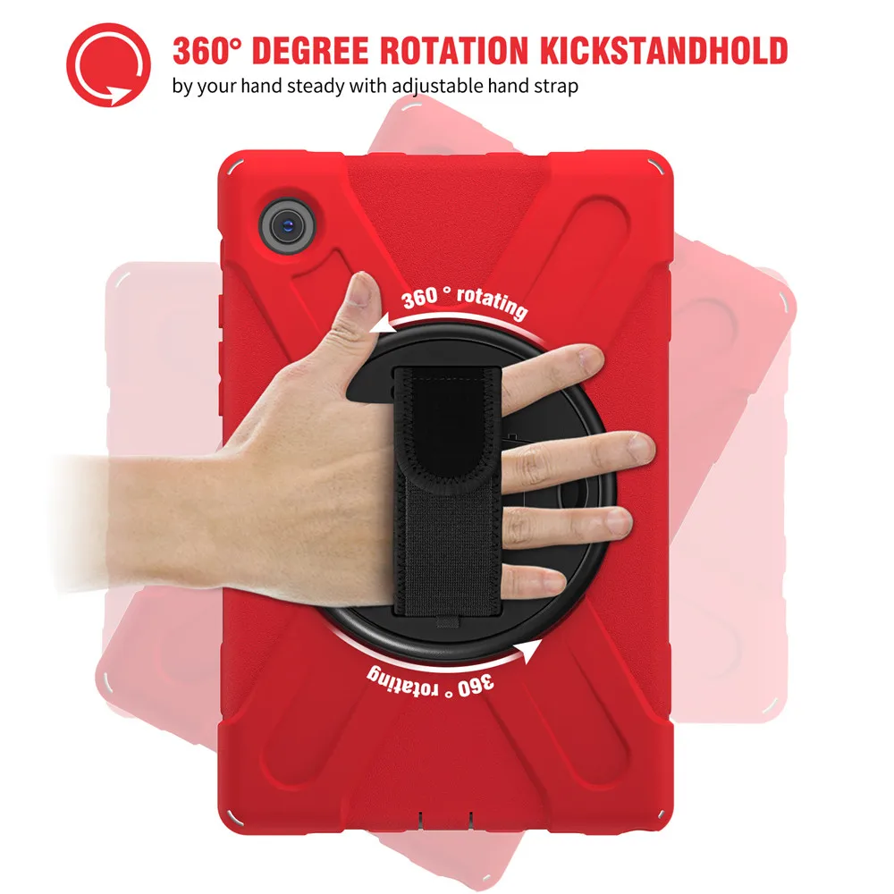 Tablet Cover Case for Samsung Galaxy Tab A8 10.5 Inch 2022 SM-X200/SM-X205 Case with Stand Hand Shoulder Strap