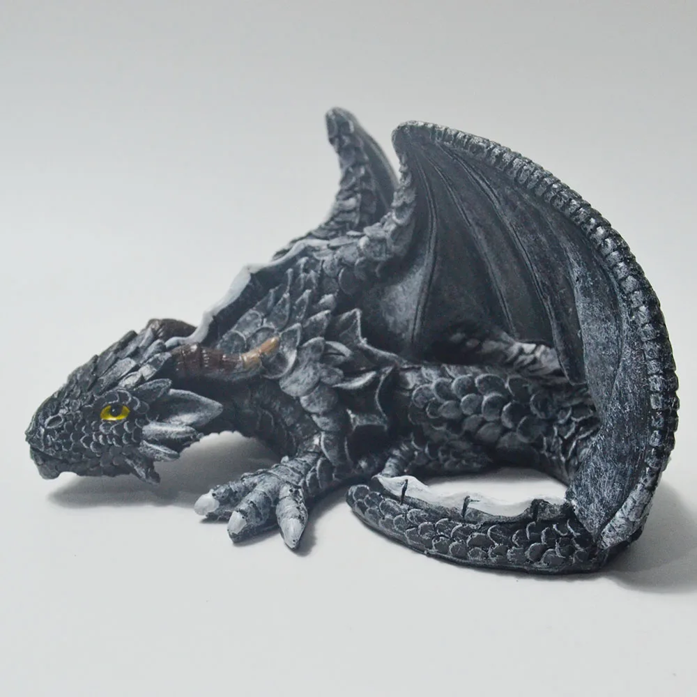 Fengzhi Factory European & American style majestic dragon sculpture large squat dragon sculpture outdoor decorative resin crafts