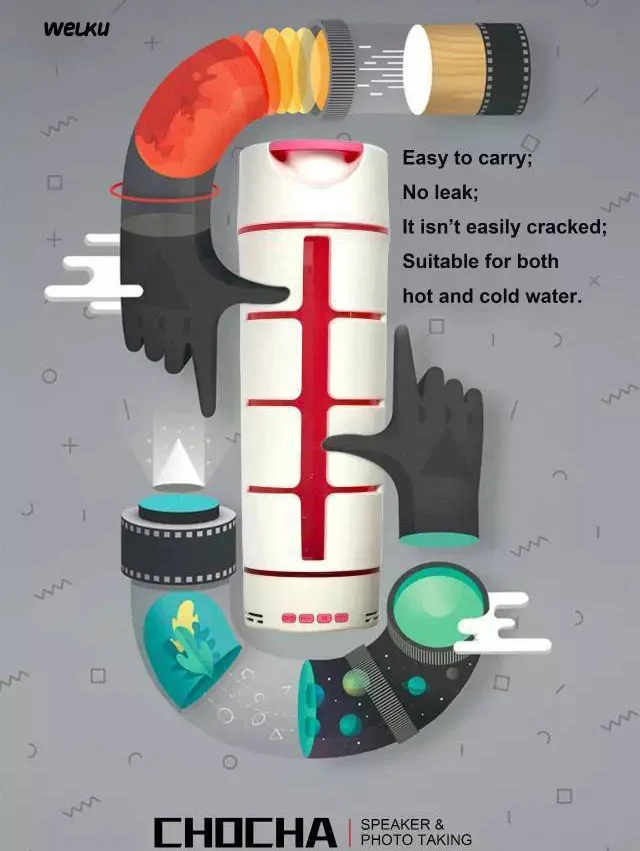 New blue tooth player & phone holder OEM water bootle phone holder with blue tooth player function