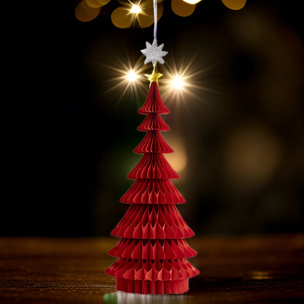 Christmas Decorations Origami Christmas Tree Ornaments 2024 New Christmas Atmosphere Scene Layout Shooting Props