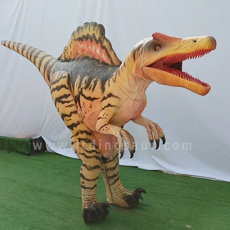 Carnival Alive Big Life Size Raptor Lifesize Robotic Dinosaur Costume T rex Light Weight Hidden Legs For Sale