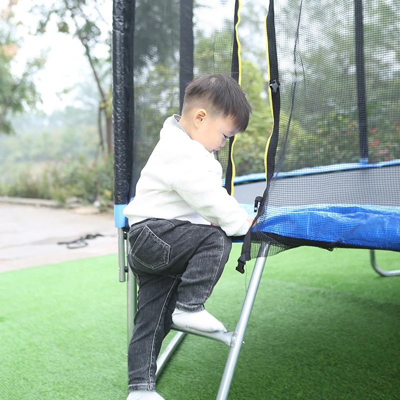 Tengtai cross-border hot selling PP jumping mat durable using outdoor round trampoline with outside net and ladder