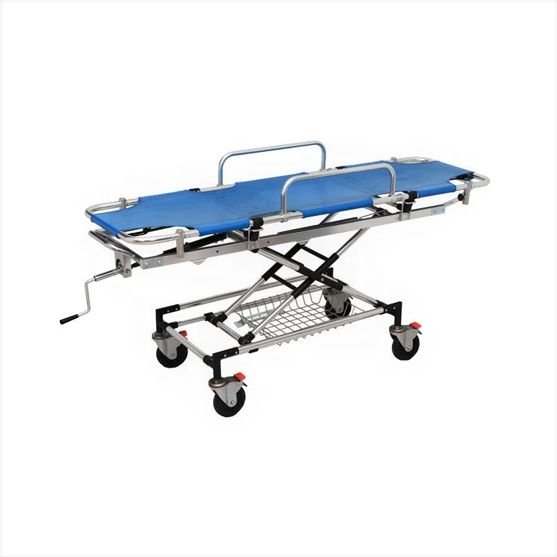 High Strength Folding Ambulance Stretcher Dimension with Wheels