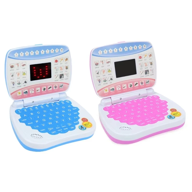 Jumon Baby Electronic English Learning Laptop Toy Enlightenment Laptop Computer Early Education Playing Toy for Boys Girls
