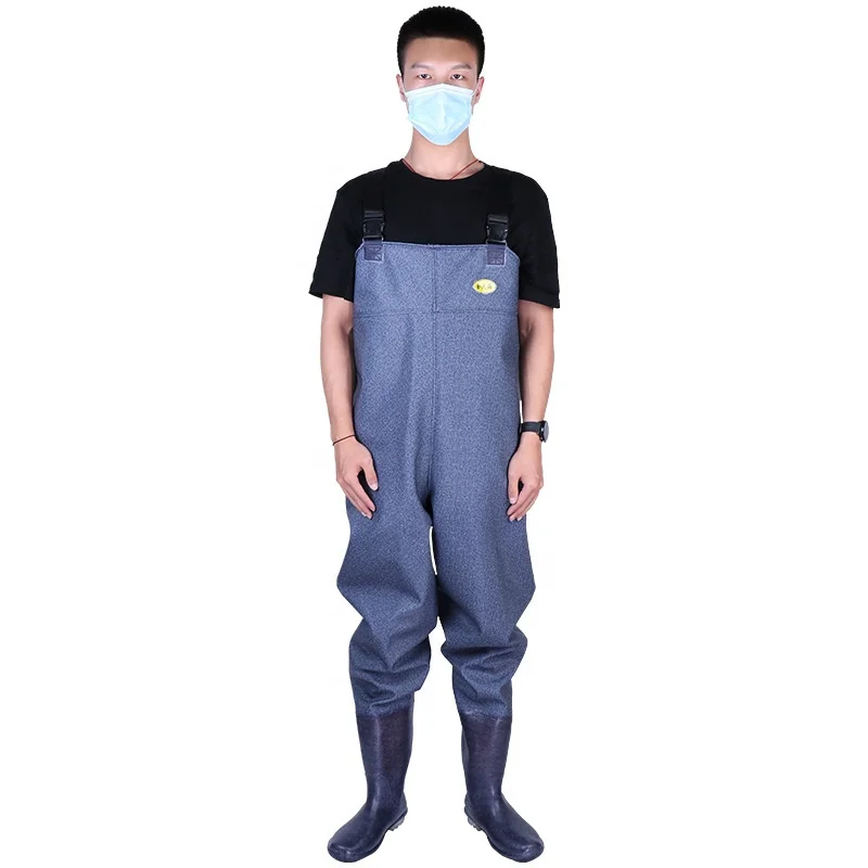 2021 New One-Piece Wear-Resistant Water Pants Fishing Thickened Tendon Bottom Pvc Boots