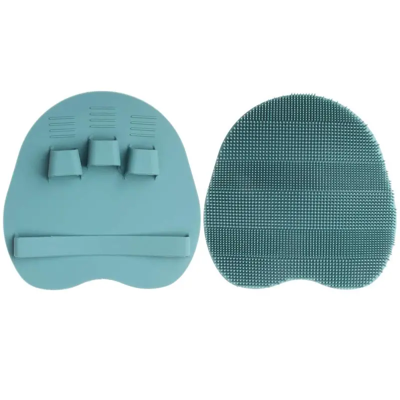 Custom Logo Exfoliating Scalp Massage Cleaner Body Brush Wash Bath Silicone Opp Bag Hair Sponge for Black Men Clean Body Skin