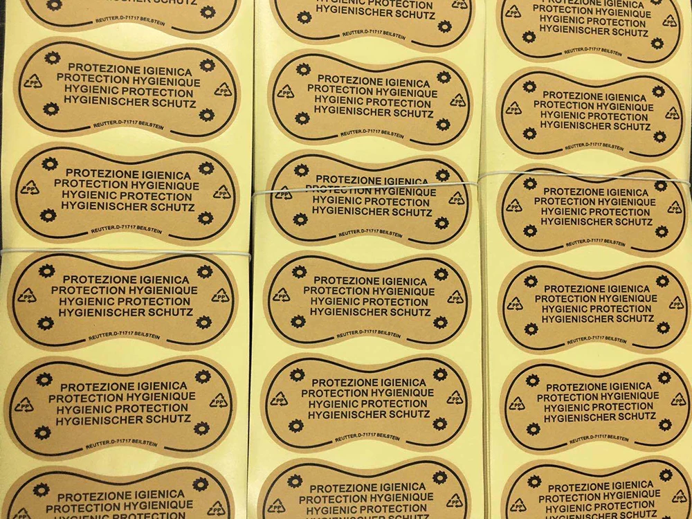 Wholesale customized kraft environmental protection style waterproof paper sticker for food container