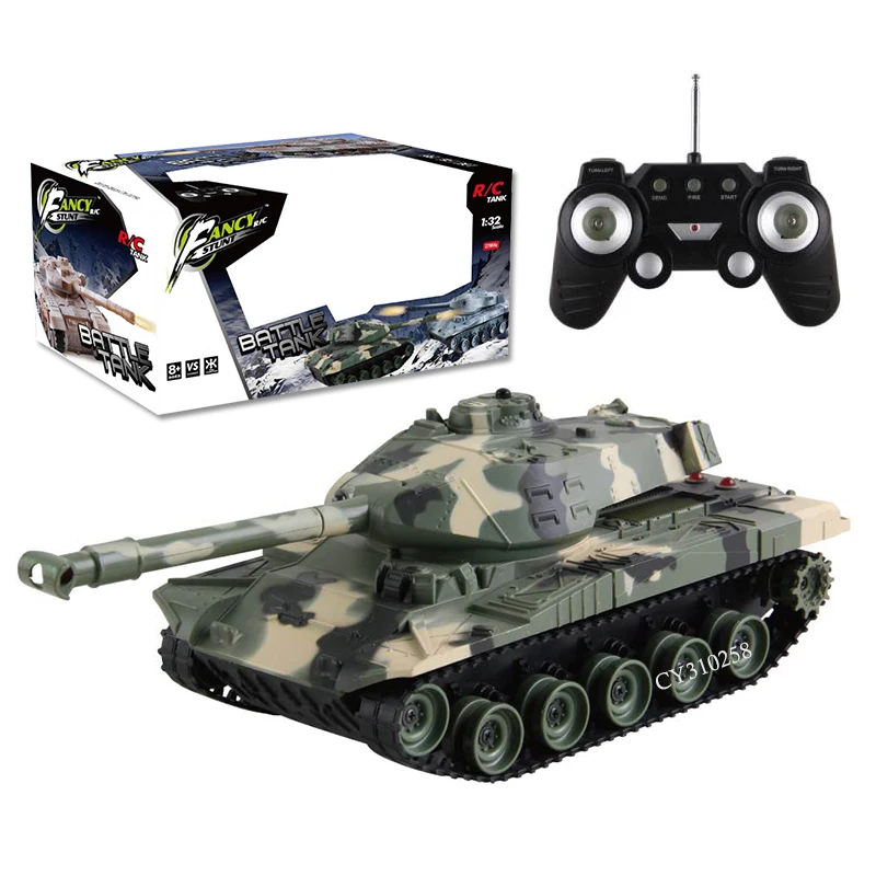 Wholesale 1:32 Military Battle Tank RC Tank Toy Remote Control Fighting Tanks For Kids