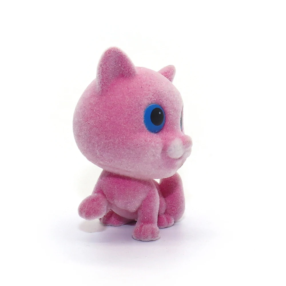  Пластиковая фигурка из ПВХ для капсул игрушечная кошка ниспадающая игрушка мини-животное флокирующая