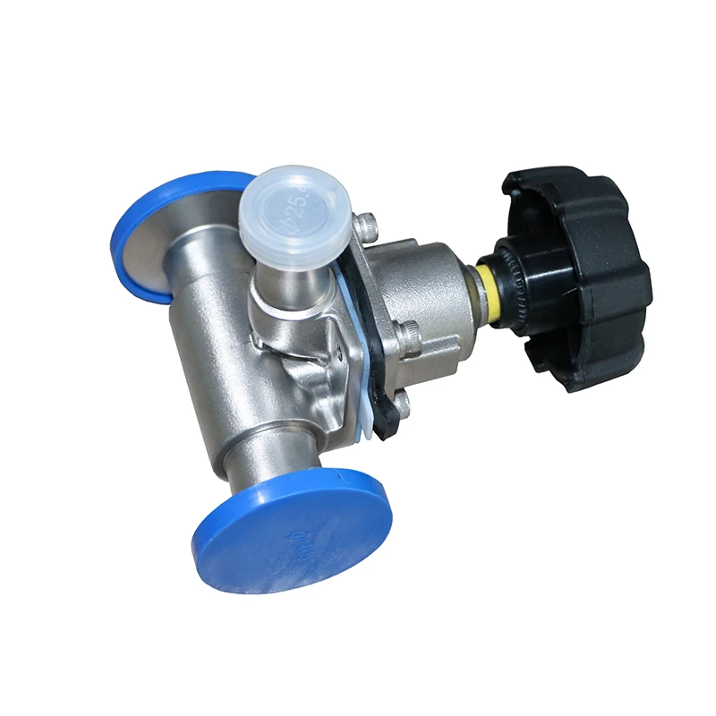 Из нержавеющей стали для санитарно-технического 316 мембранный клапан 1 дюйм Тип тройник 3 way мембранный клапан с ПТФЭ + уплотнение EPDM